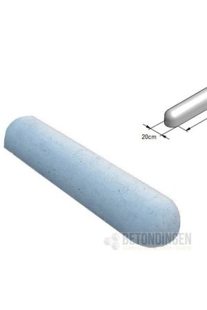 Varkensrug beton 1 kant rond en 1 kant recht wit Favoriet
