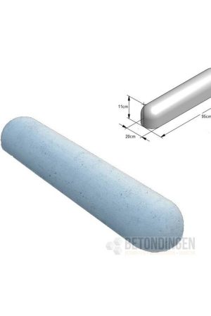 Varkensrug beton ROND wit Gecertificeerd
