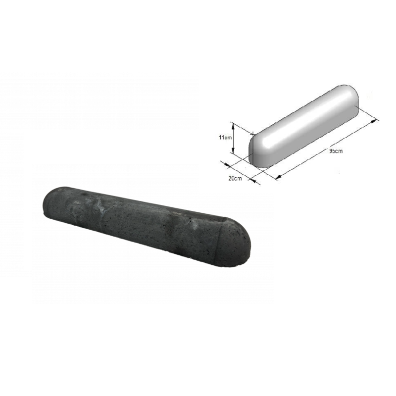 Varkensrug beton ROND antraciet Snelle Levering