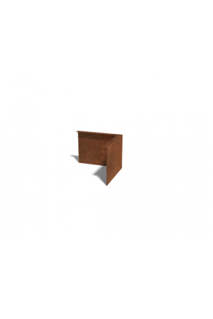Cortenstaal kantopsluiting 30x30 en 22 cm hoog buitenhoek Flitsaanbieding