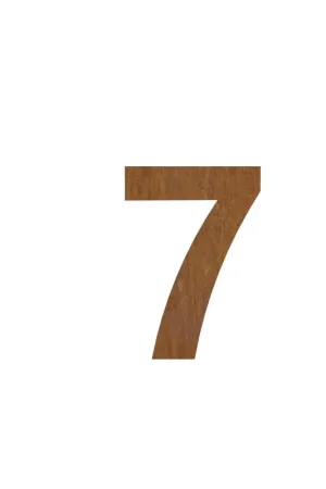 Cortenstaal huisnummer 7 (plak) Op = Op