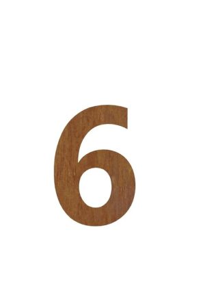 Cortenstaal huisnummer 6 (plak) Actieprijs