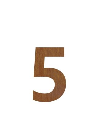 Cortenstaal huisnummer 5 (plak) Must-Have