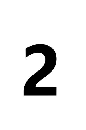 RVS huisnummer zwart 2 (plak) Speciale Aanbieding