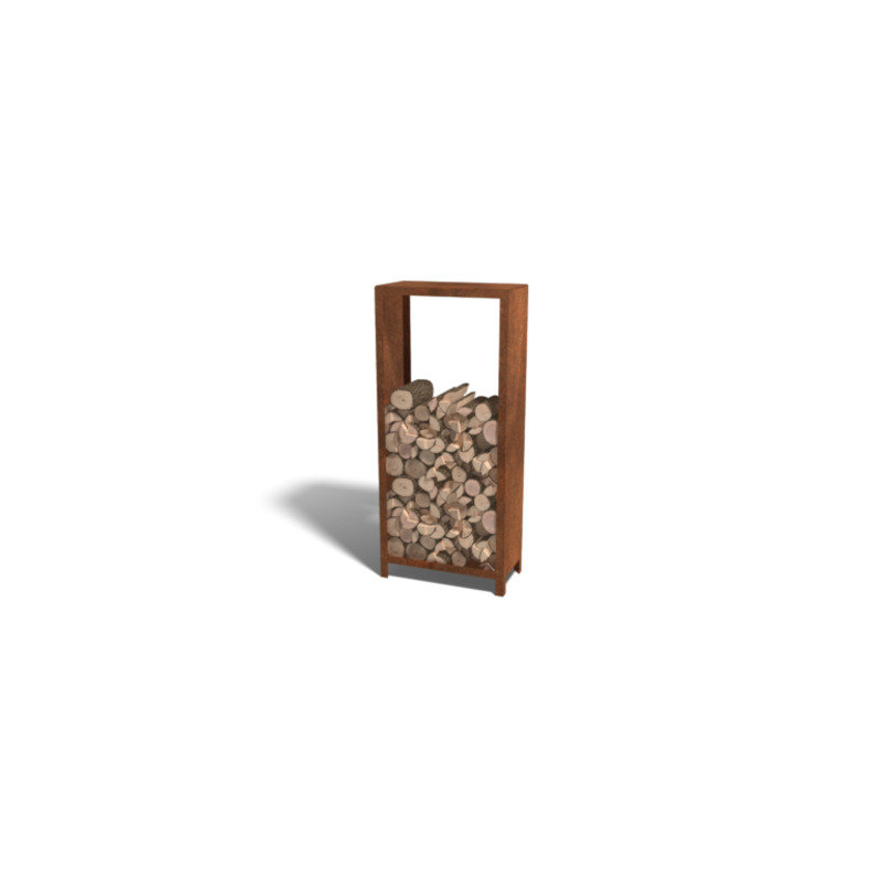 Cortenstaal houtopslag Indiana H180xB80xD40 cm Voordeelprijs