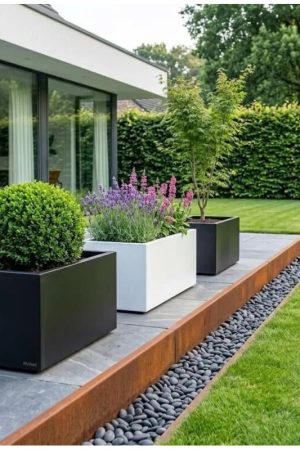 Snelle Levering Cortenstaal keerwand recht 30 cm hoog verschillende lengtes