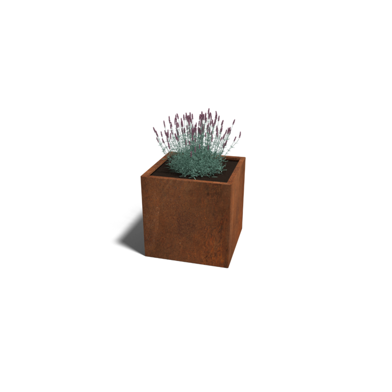 Cortenstaal plantenbak Miami 70x70 cm Fabrieksprijs
