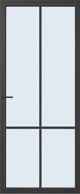 Weekendaanbieding CanDo Topeka Zwart Blank glas