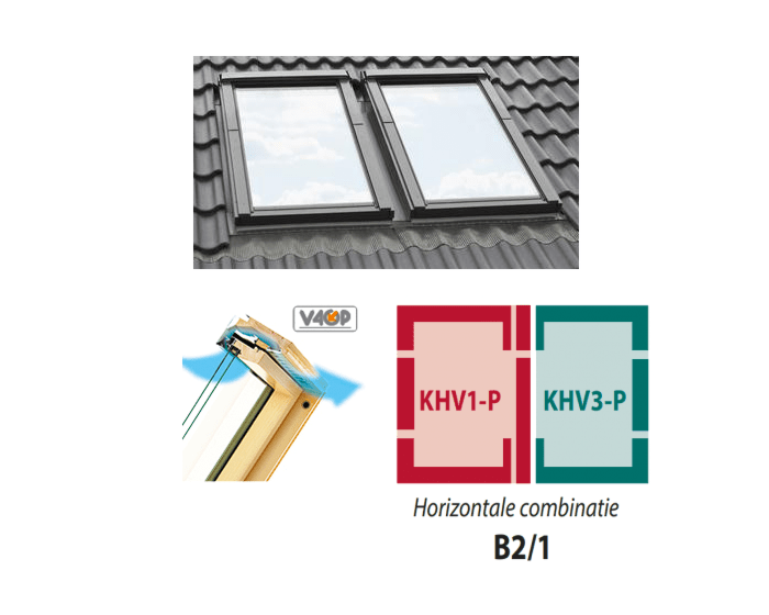 Alleen Vandaag Fakro FTP-V U30 B2/1 combi horizontaal 55x78 cm