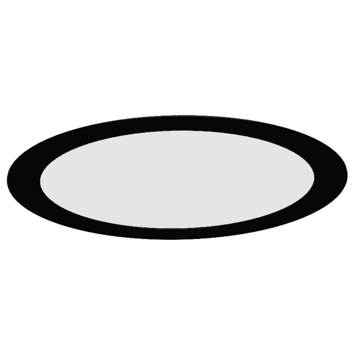 Koopje Powerdaylight 25cm plafondplaat rond opbouw zwart