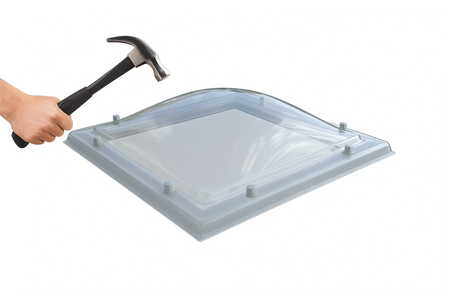 Weekendaanbieding Lichtkoepel 60x180cm PC bolvormig 2-wandig helder