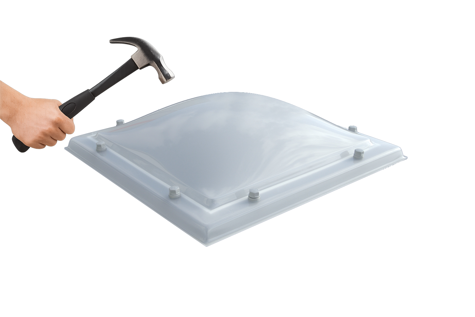 Aanbieding Lichtkoepel 80x160cm PC bolvormig 2-wandig opaal