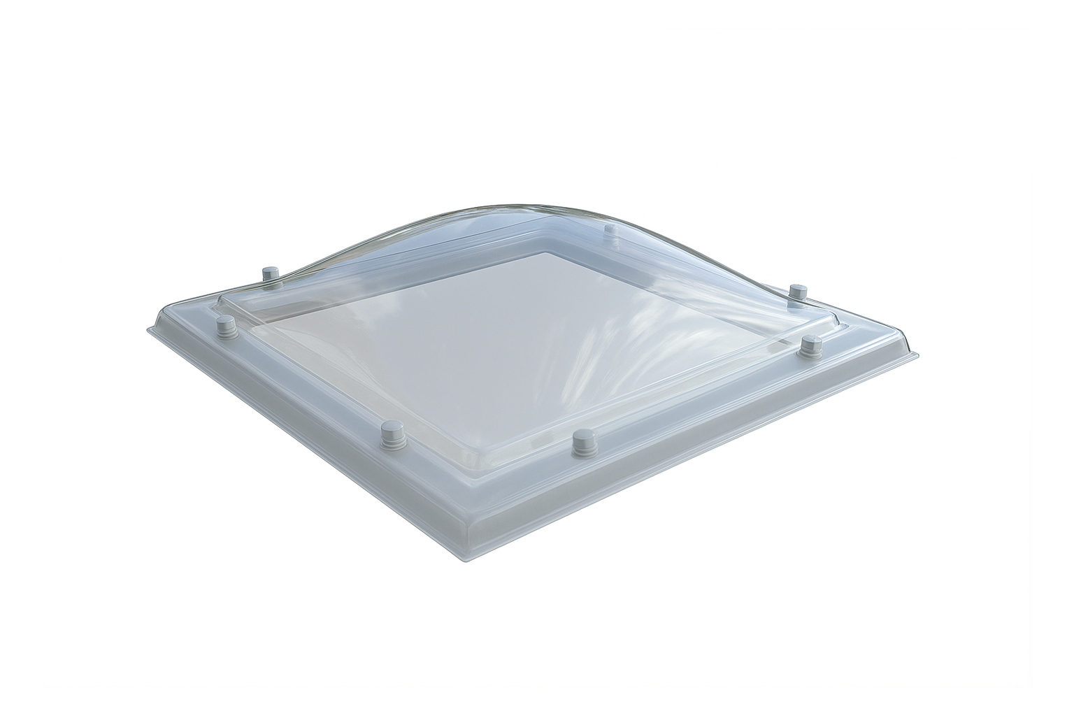 Lichtkoepel 180x180cm AC bolvormig 1-wandig helder Lage Kosten