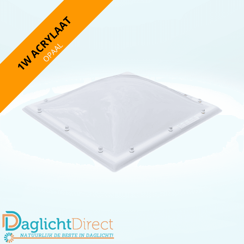 Beperkt Aanbod Lichtkoepel enkelwandig acrylaat 90×90 opaal