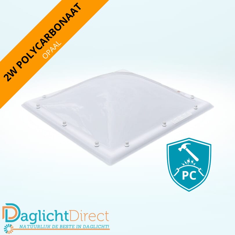 Alleen Vandaag Lichtkoepel dubbelwandig polycarbonaat 55×55 opaal