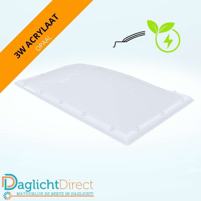 Alleen Vandaag Lichtkoepel driewandig acrylaat 60×90 opaal