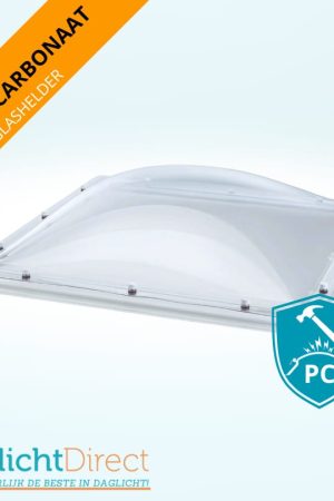 Aanbieding Lichtkoepel enkelwandig polycarbonaat 100×100 glashelder