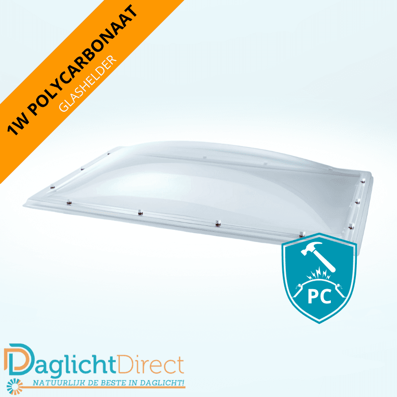 Aanbieding Lichtkoepel enkelwandig polycarbonaat 40×190 glashelder