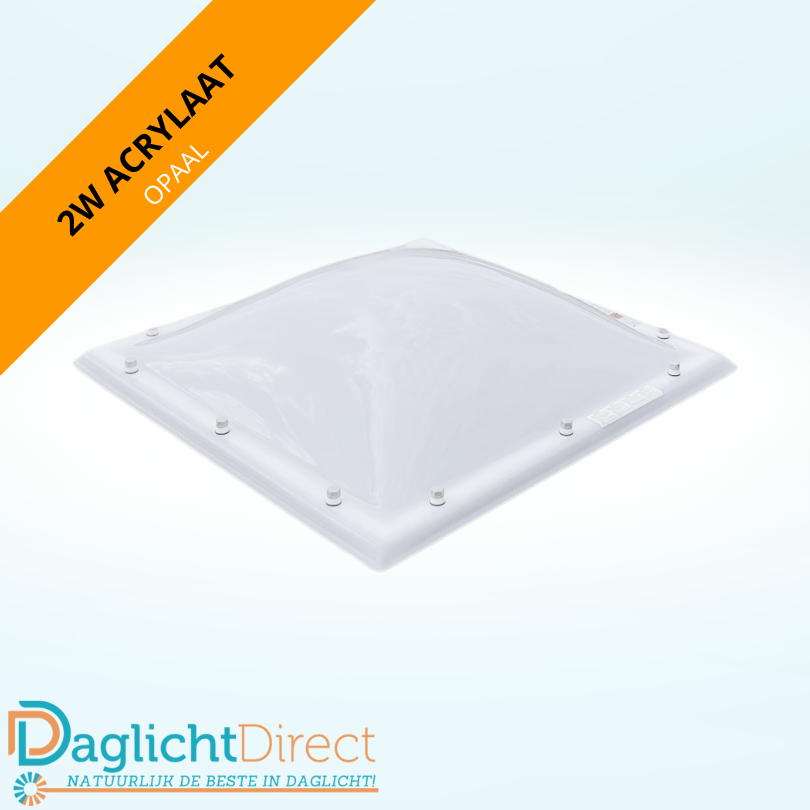 Beperkt Aanbod Lichtkoepel dubbelwandig acrylaat 140×140 opaal