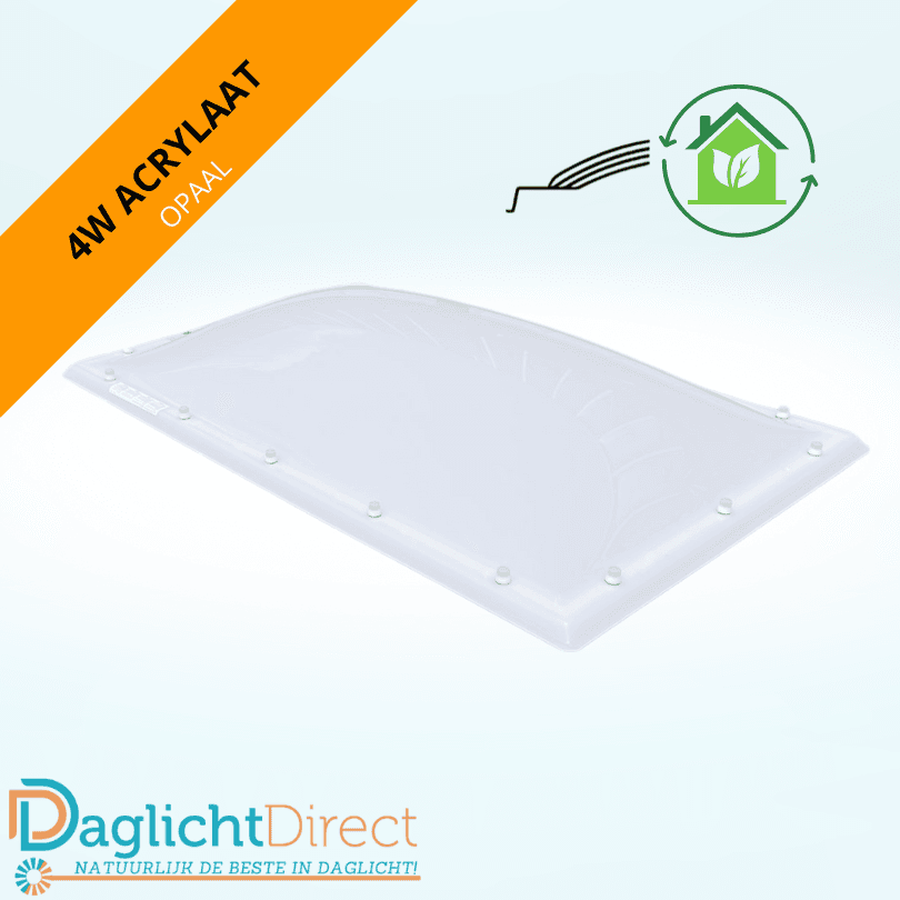 Aanbieding Lichtkoepel vierwandig acrylaat 80×130 opaal