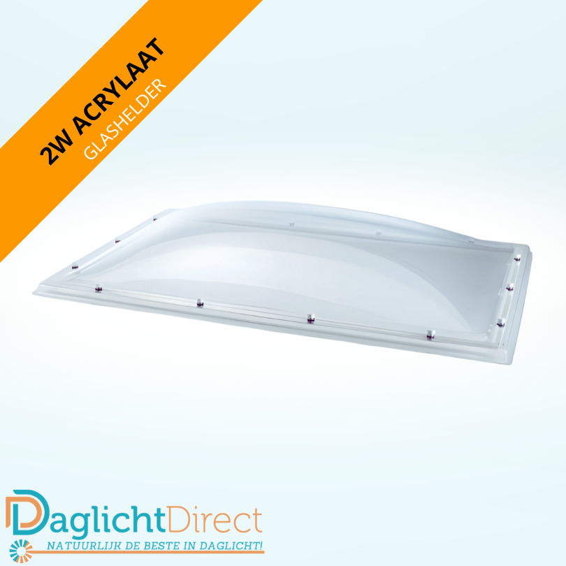 Aanbieding Lichtkoepel dubbelwandig acrylaat 100×250 glashelder