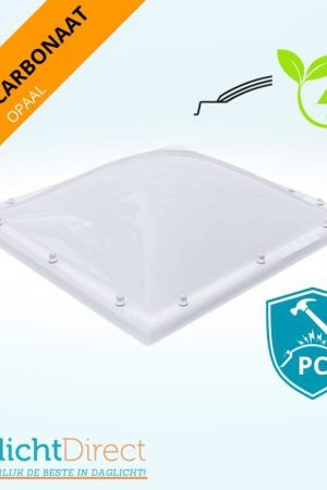 Voordeelprijs Lichtkoepel driewandig polycarbonaat 180×180 opaal