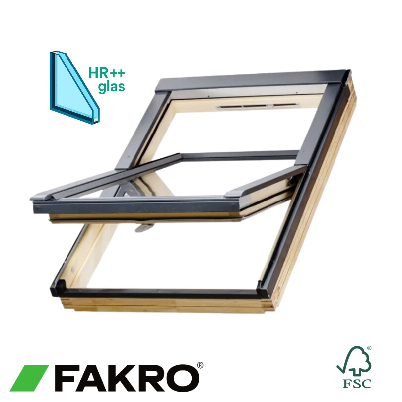 Beperkt Aanbod Fakro tuimeldakraam FTP V-U30 APMX FSC 55x98cm blank afgelakt