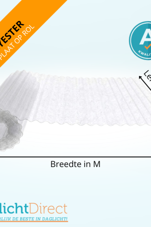 Bestel Nu Polyester golfplaat op rol 76/18 200cm waterafloop